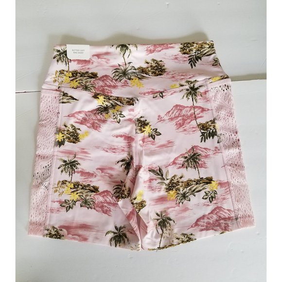 Victoria Secret Pink Palm Tree Biker Shorts Size Large - Picture 5 of 7